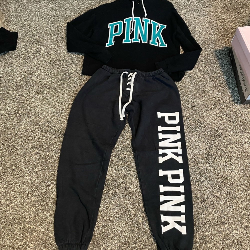 PINK hoodie and joggers